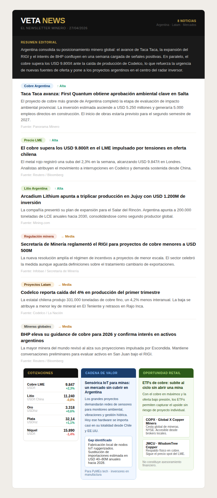Preview de Veta News